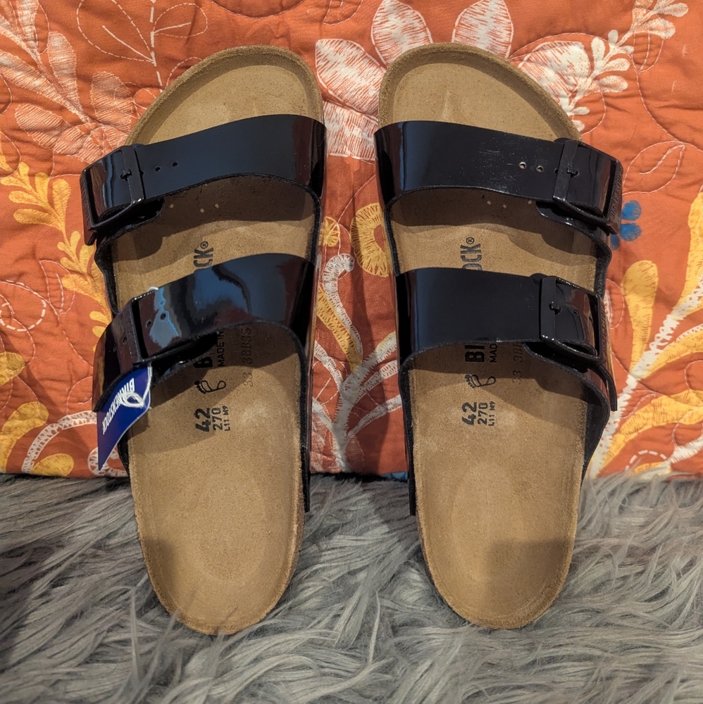 Birkenstock Black Patent Sandals